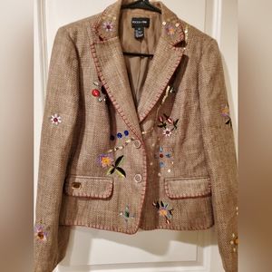 Unique, Embroidered, Jacket With Sequins
